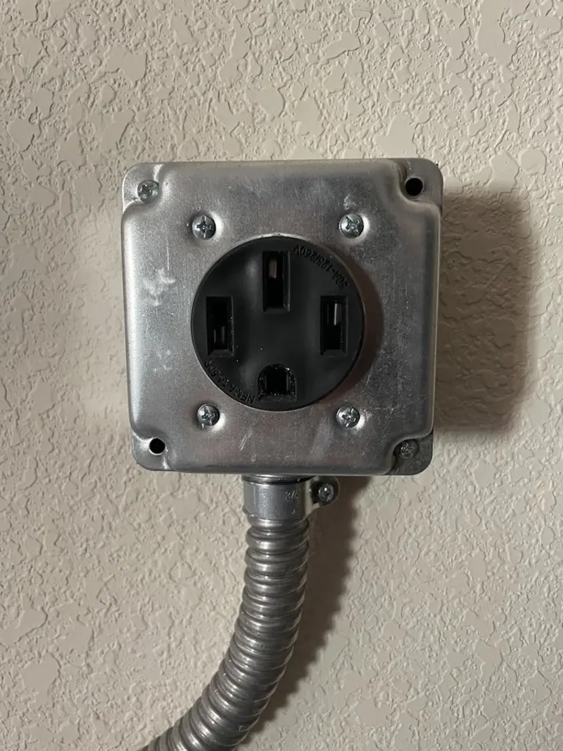 NEMA 14-50 outlet installed for Electrical Panel Upgrade in Athens